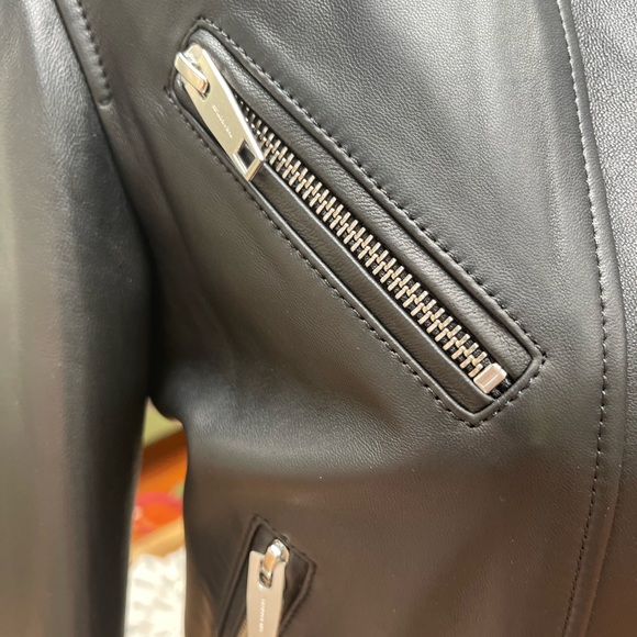 ❤️❤️❤️ The Kooples Worn Once Lambskin Leather Moto Jacket Size M (2) - Picture 15 of 16